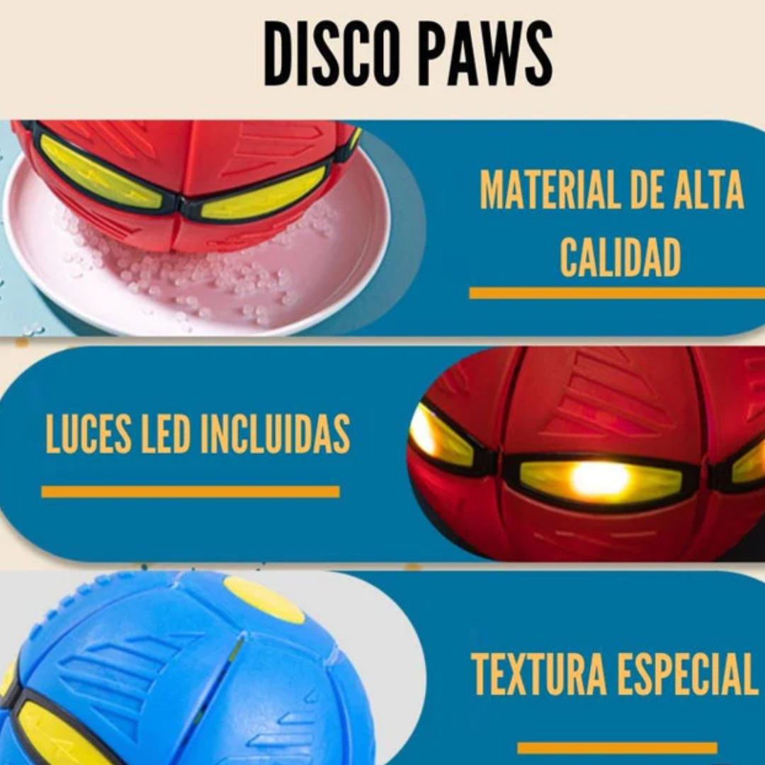 PELOTA PARA MASCOTAS DISCO PAWS